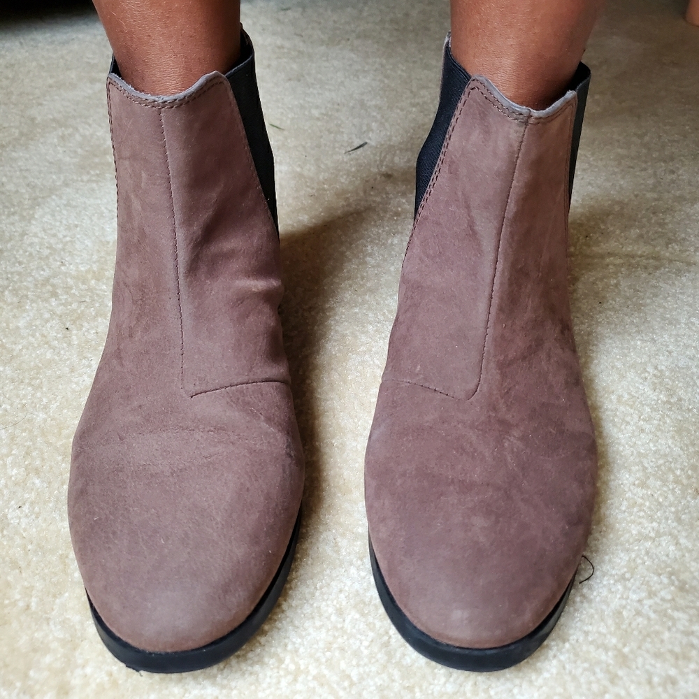 H&M Brown Faux Suede Chelsea Boots